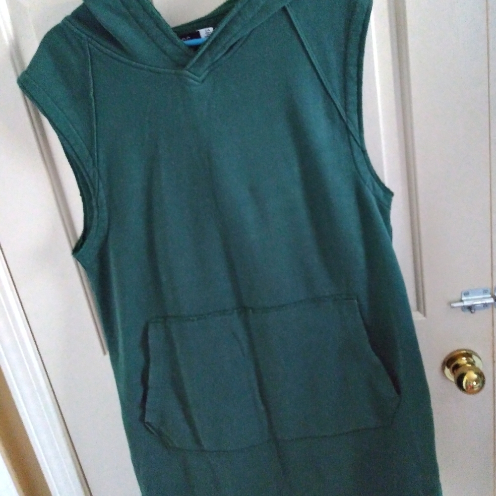 Long Green Cutoff hoodie